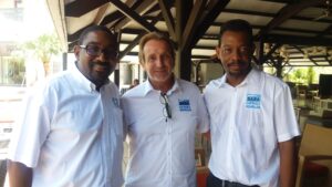 De gauche à droite: Pedro Selgi, Philippe Guy, Fabrice Elie-dit-Cosaque