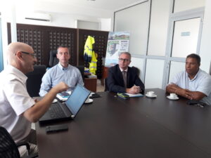 De gauche à droite: Philippe Lemoine, Philippe Loos, Patrice Faure et Rémy-Louis BUDOC