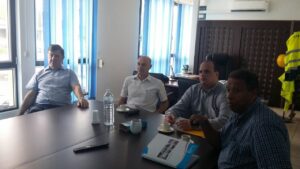 De gauche à droite: Messieurs Jean Philibert, Philippe Lemoine, Laurent Renouf et Rémy-Louis Budoc